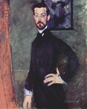 緑の背景にポール・アレクサンダーの肖像画 1909 年アメデオ・モディリアーニ Oil Paintings